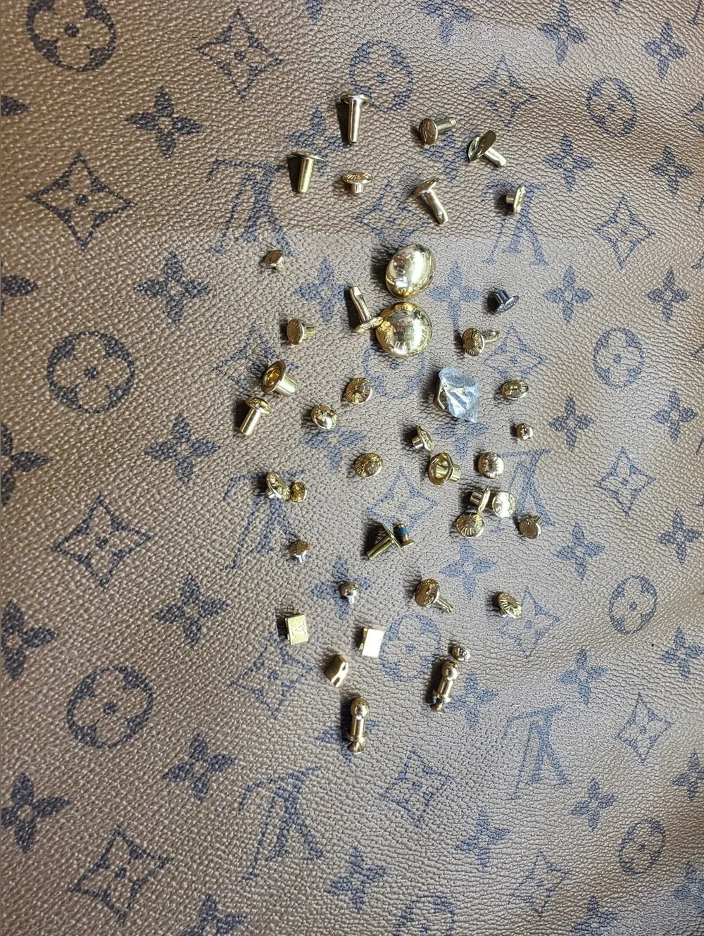 Louis Vuitton Gold Metal Stud and rivets Hardware Assortment